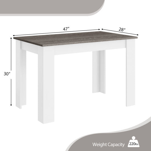 47 Inches Dining Table for Kitchen and Dining Room-Dark Gray