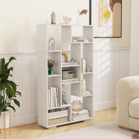 47-Inch Tall Bookshelf for Home Office Living Room-White