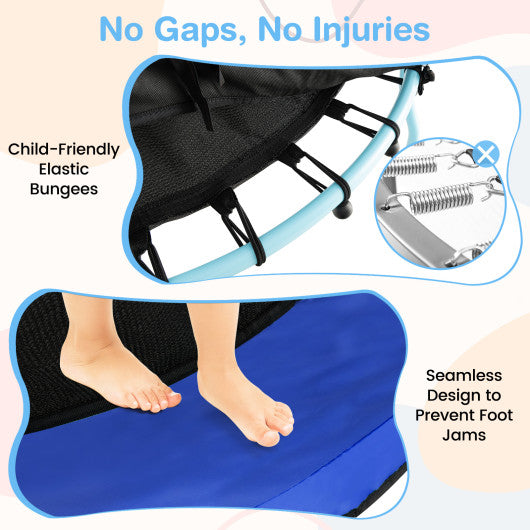 48 Inch Toddler Trampoline with Safety Enclosure Net-Orange