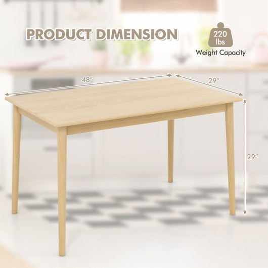 48 Inches Wooden Dining Table for 4 People-Natural