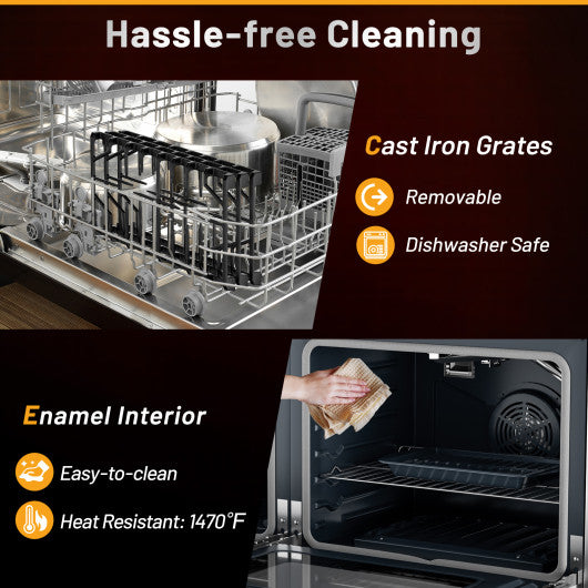 48 Inches Freestanding Natural Gas Range with 7 Burners Cooktop