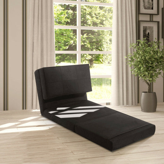 High Quality Fam Convertible Lounger Folding Sofa Sleeper Bed-Black