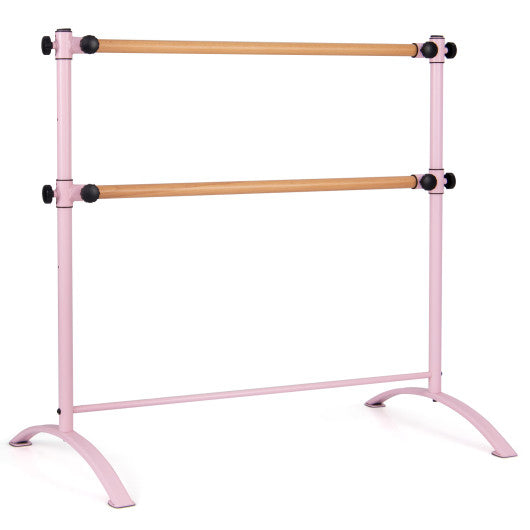 4 Foot Portable Freestanding Double Ballet Barre-Pink