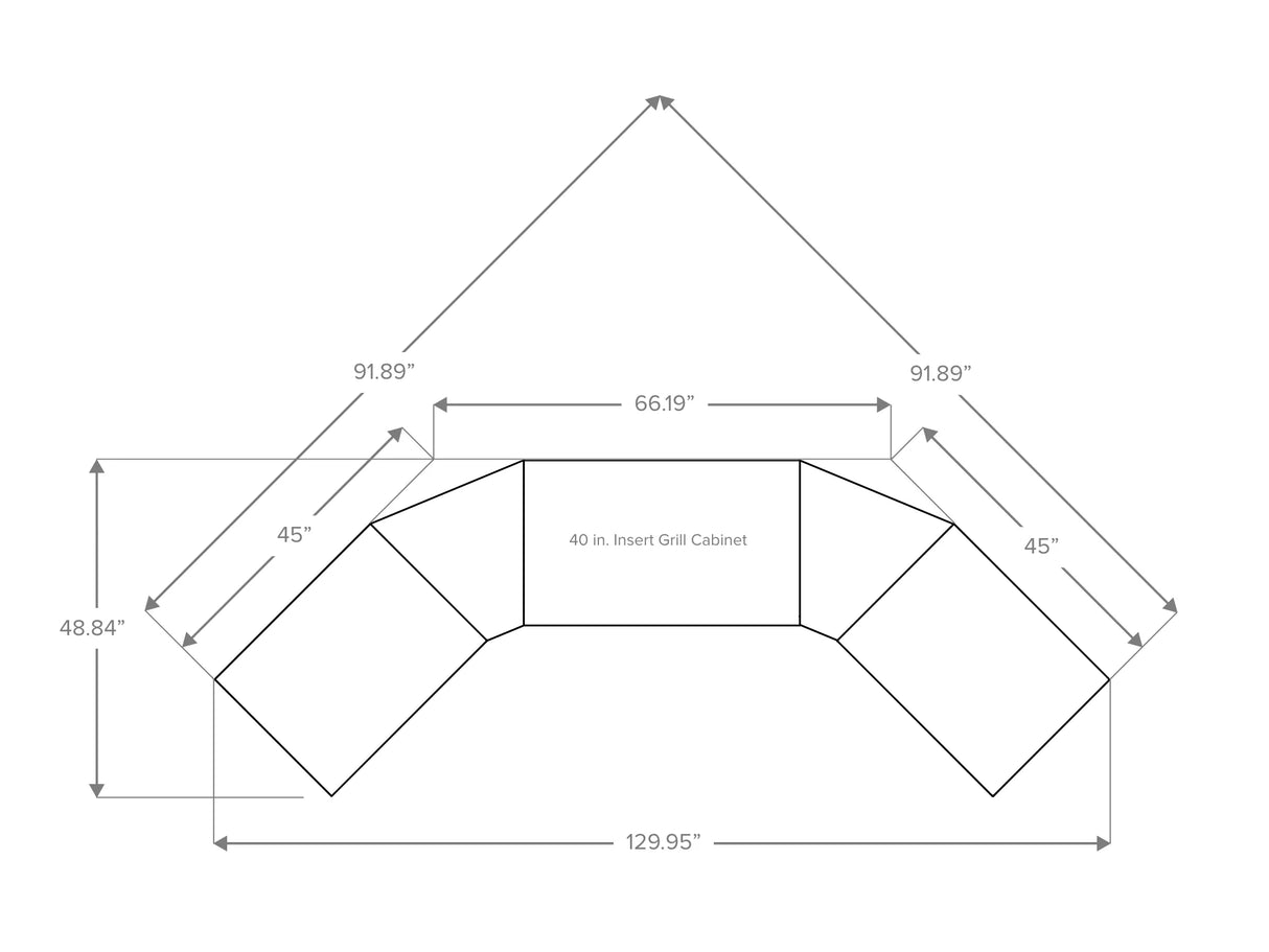 Outdoor Kitchen Stainless Steel 5 Piece Cabinet Set with 2-Door, Bar, Grill and Corner Cabinets