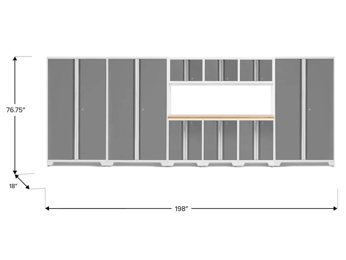 Bold Series 10 Piece Cabinet Set with 42 In. RTA Lockers