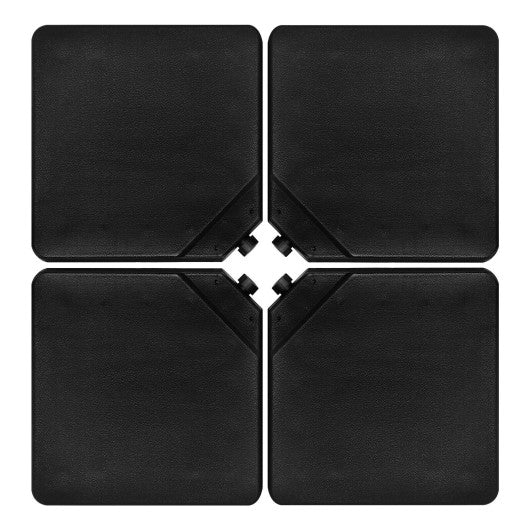4 Pieces 13L Cantilever Offset Patio Umbrella Base with Easy-Fill Spouts