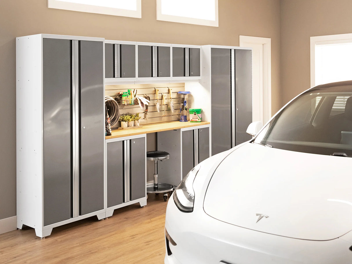 Bold Series 6 Piece Cabinet Set with Base, Wall Cabinets, 30 In. Locker and 48 In. RTA Locker