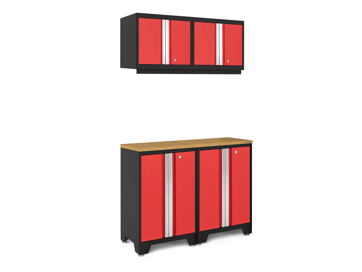 Bold Series 5 Piece Cabinet Set with Wall, Base Cabinet, and Worktop