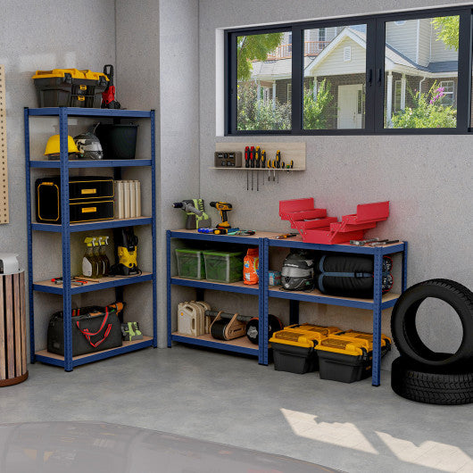 5-Tier Heavy Duty Metal Shelving Unit with 2000 LBS Total Load Capacity-Blue