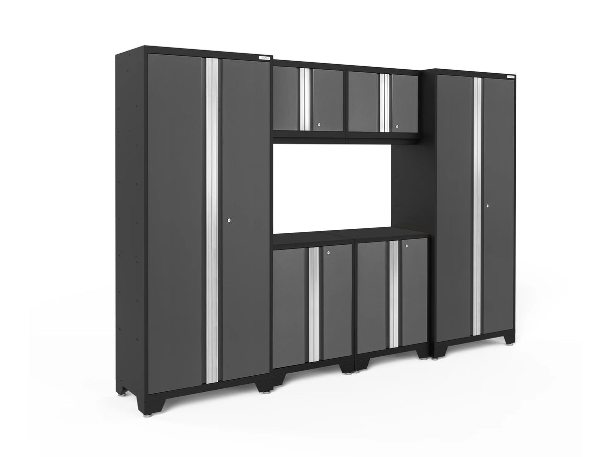 Bold Series 6 Piece Cabinet Set with Base, Wall Cabinets and 30 In. Lockers
