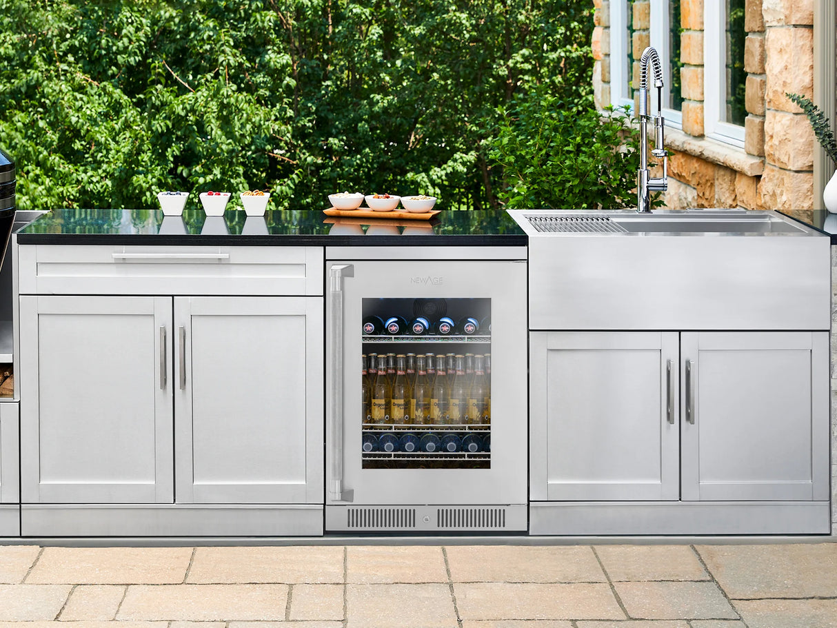 24 In. Under-Counter Fridge with Glass Door