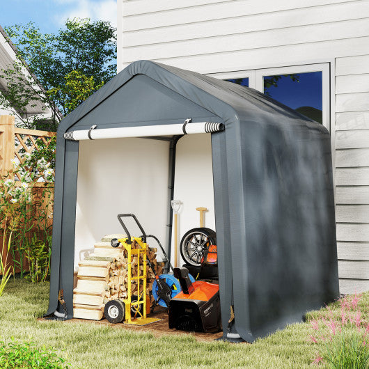 6 x 6.5/8 x 6.5 Feet Portable Motorcycle Outdoor Storage Shelter-6 Feet