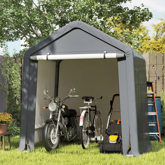6 x 6.5/8 x 6.5 Feet Portable Motorcycle Outdoor Storage Shelter-6 Feet