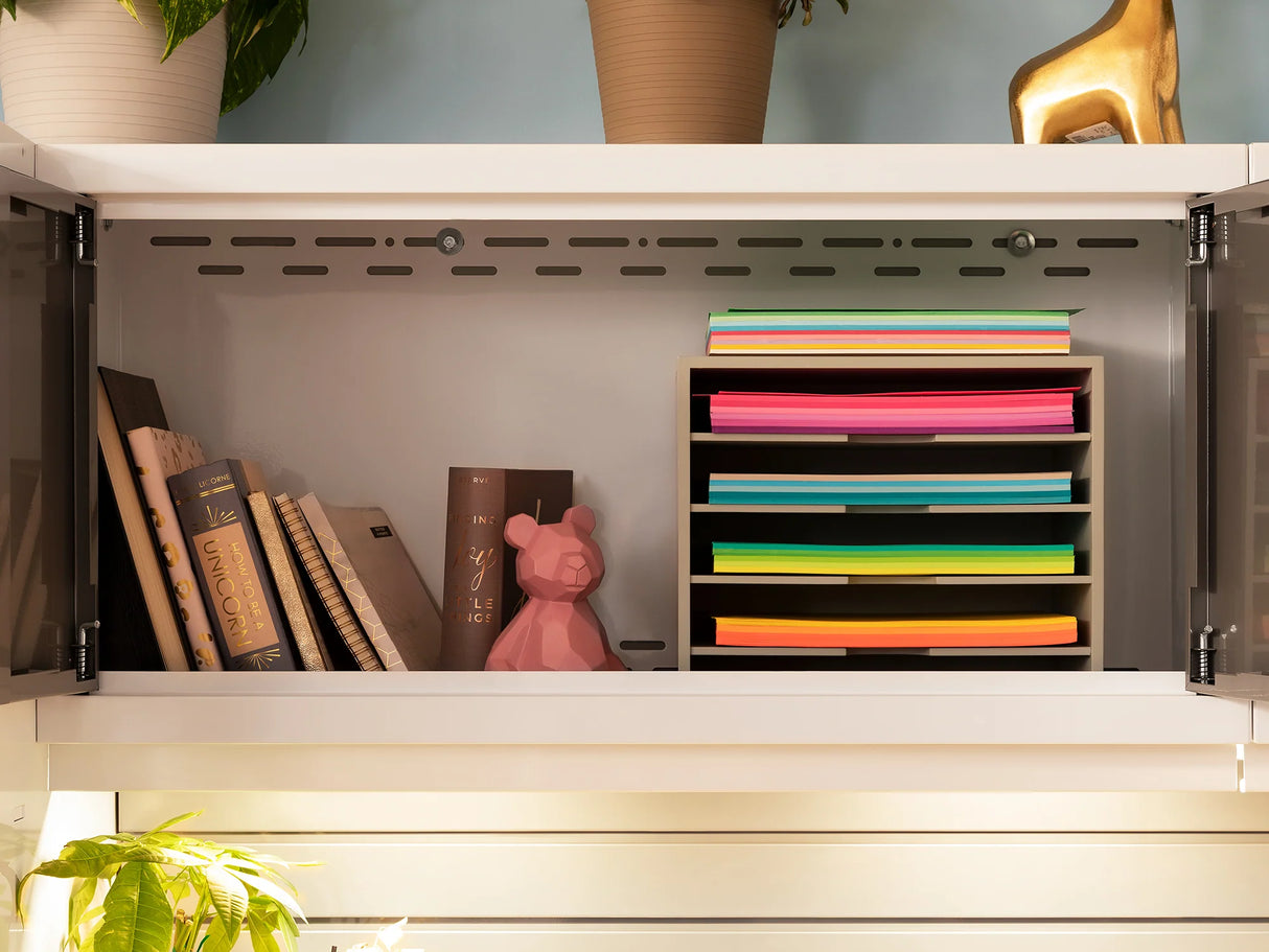 Bold Series 3 Piece Cabinet Set with Wall Cabinets and 48. in Display Shelf