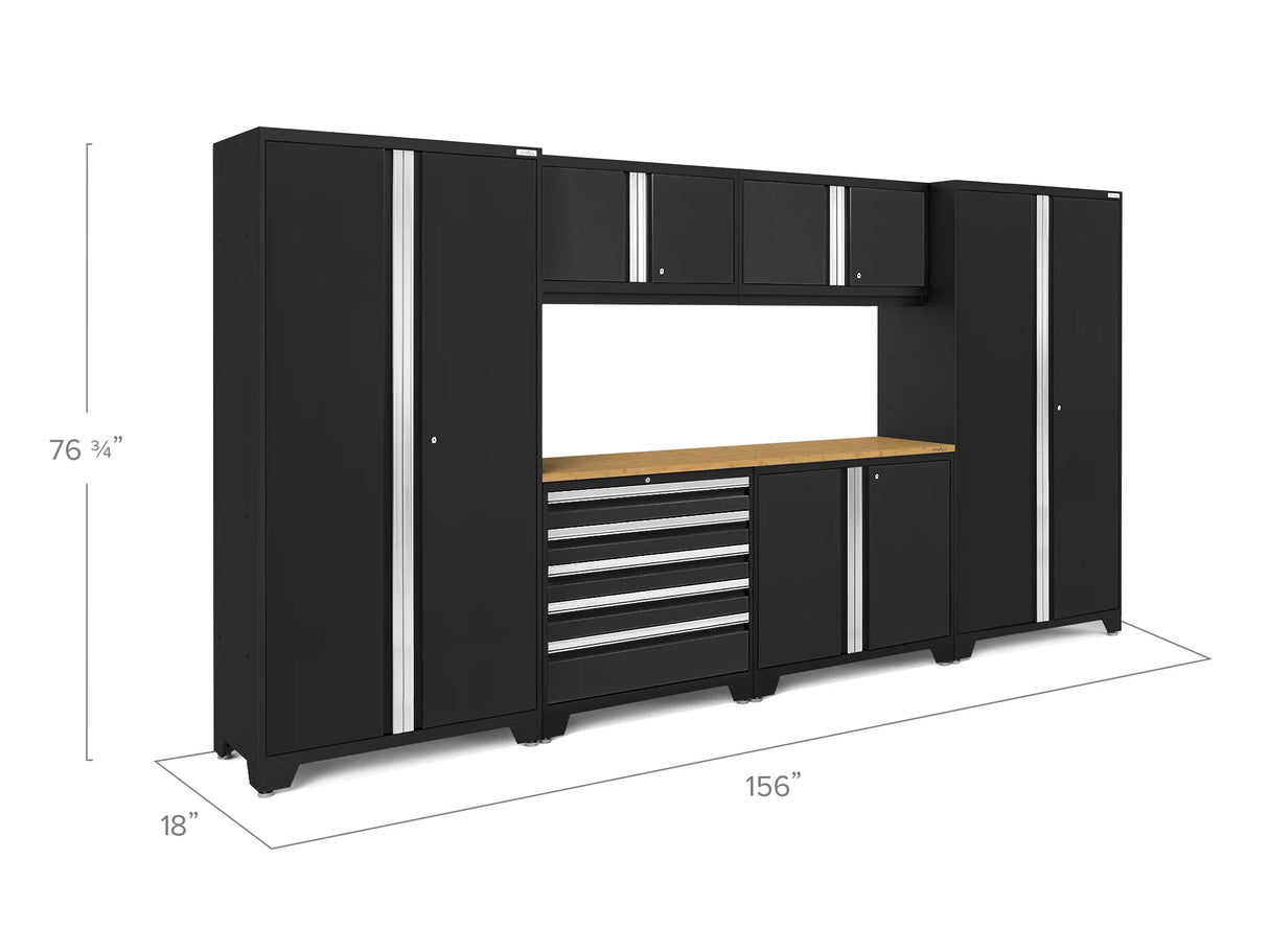 Bold Series Extra-Wide 7-Piece Cabinet Set