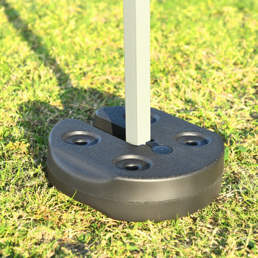 Set of 4 Canopy Weights 20lbs Weight Plate Kit with No-Pinch Design