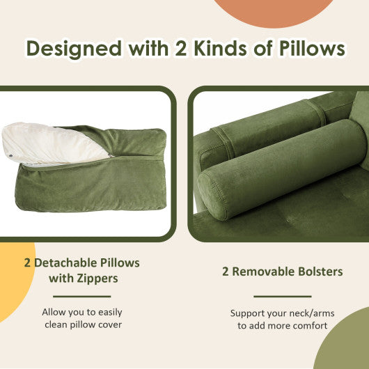 Modular 2-seat/3-Seat/4-Seat L-shaped Sectional Sofa Couch with Reversible Chaise and Socket USB Ports-2-Seat