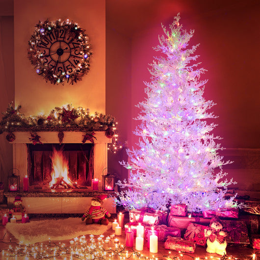 6 Feet Artificial Xmas Tree with 383 PE Branch Tips and 300 LED Lights