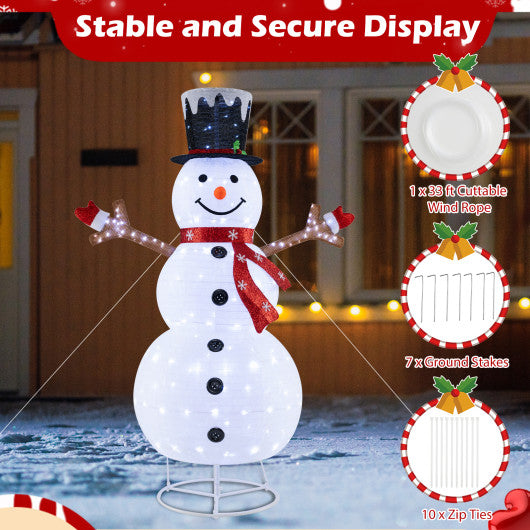 Pre-Lit Pop-up Christmas Decoration with 180 Cold White LED Lights