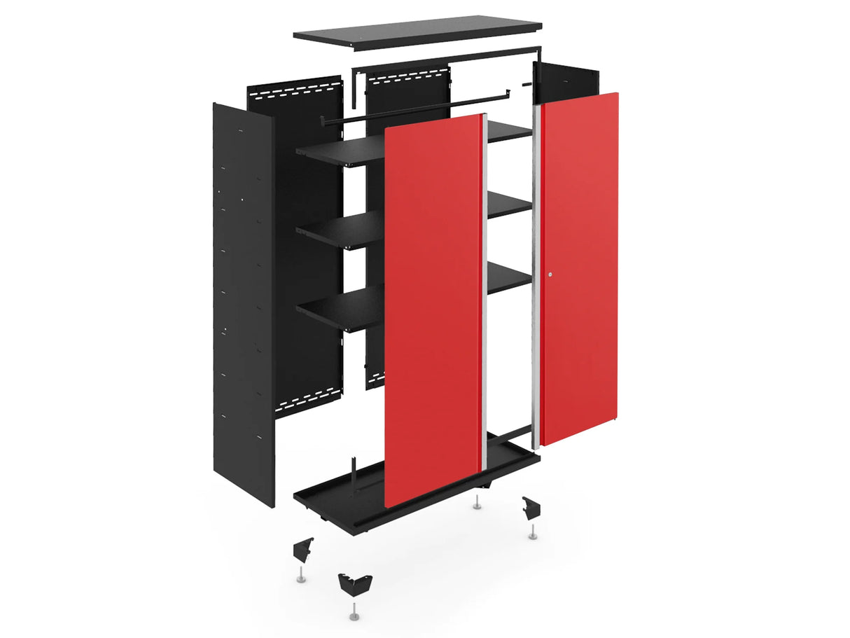 Bold Series 6 Piece Cabinet Set with Base, Wall Cabinets, 30 In. Locker and 48 In. RTA Locker