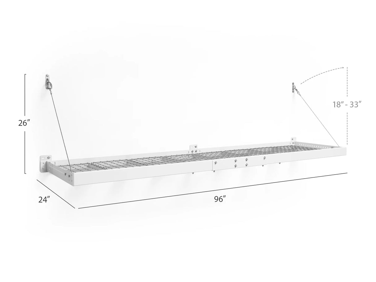 Pro Series 2 Ft. X 8 Ft. Wall Mounted Steel Shelf