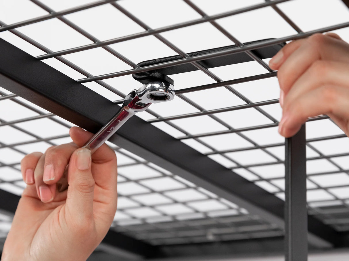 Versarac Pro 4 Ft. X 8 Ft. Height-Adjustable Overhead Rack in Black