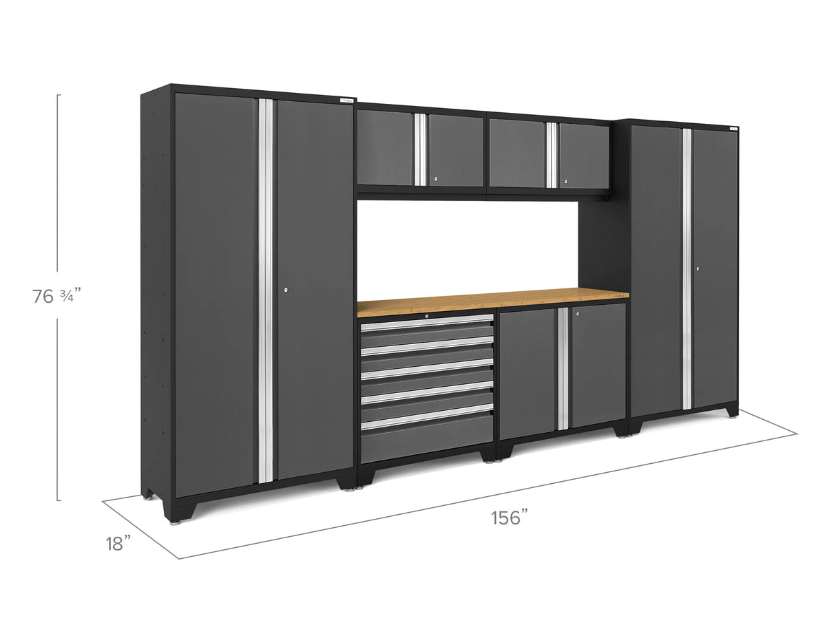 Bold Series Extra-Wide 7-Piece Cabinet Set