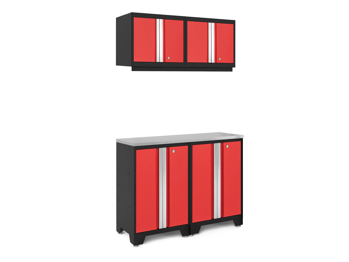 Bold Series 5 Piece Cabinet Set with Wall, Base Cabinet, and Worktop