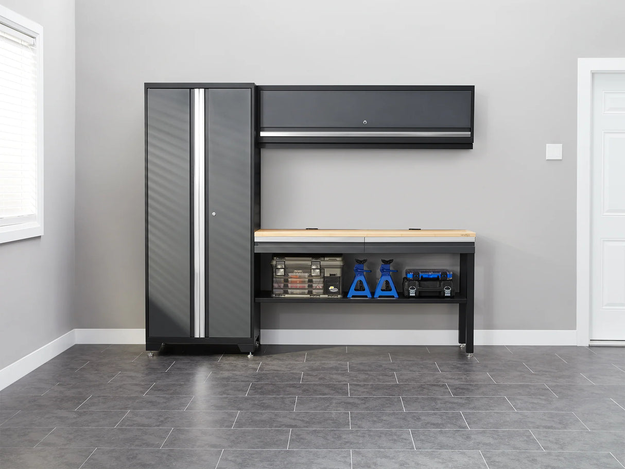 Bold Series 8 Piece Set with 30 in Locker, Wall Cabinet and Worktop