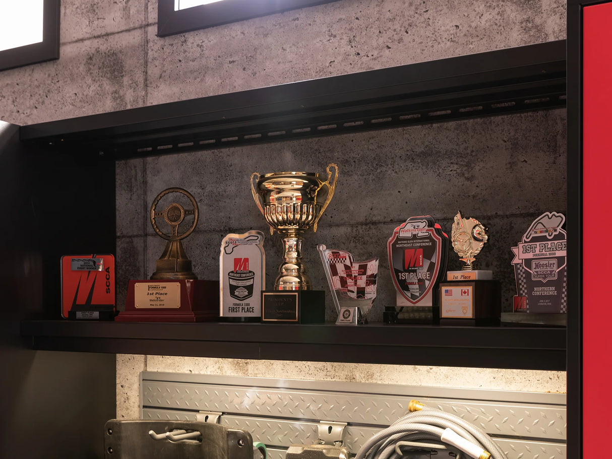 Pro Series 56" Display Wall Shelf Set (Pack of 2) - Black