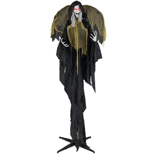 8.2 ft Halloween Standing Witch with Lighted Eyes and Automatic Wing Movement