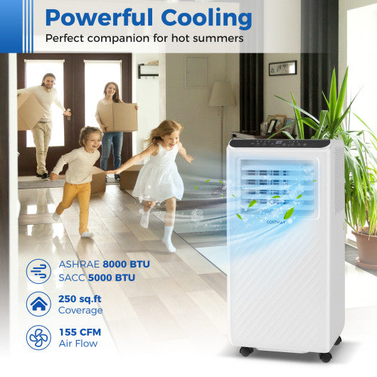 8000 BTU Portable Air Conditioner 3 in 1 Floor AC Unit with Fan and Dehumidifier