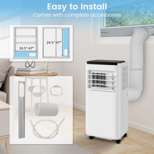 8000 BTU Portable Air Conditioner with Remote Control Cools up to 250 Sq.Ft