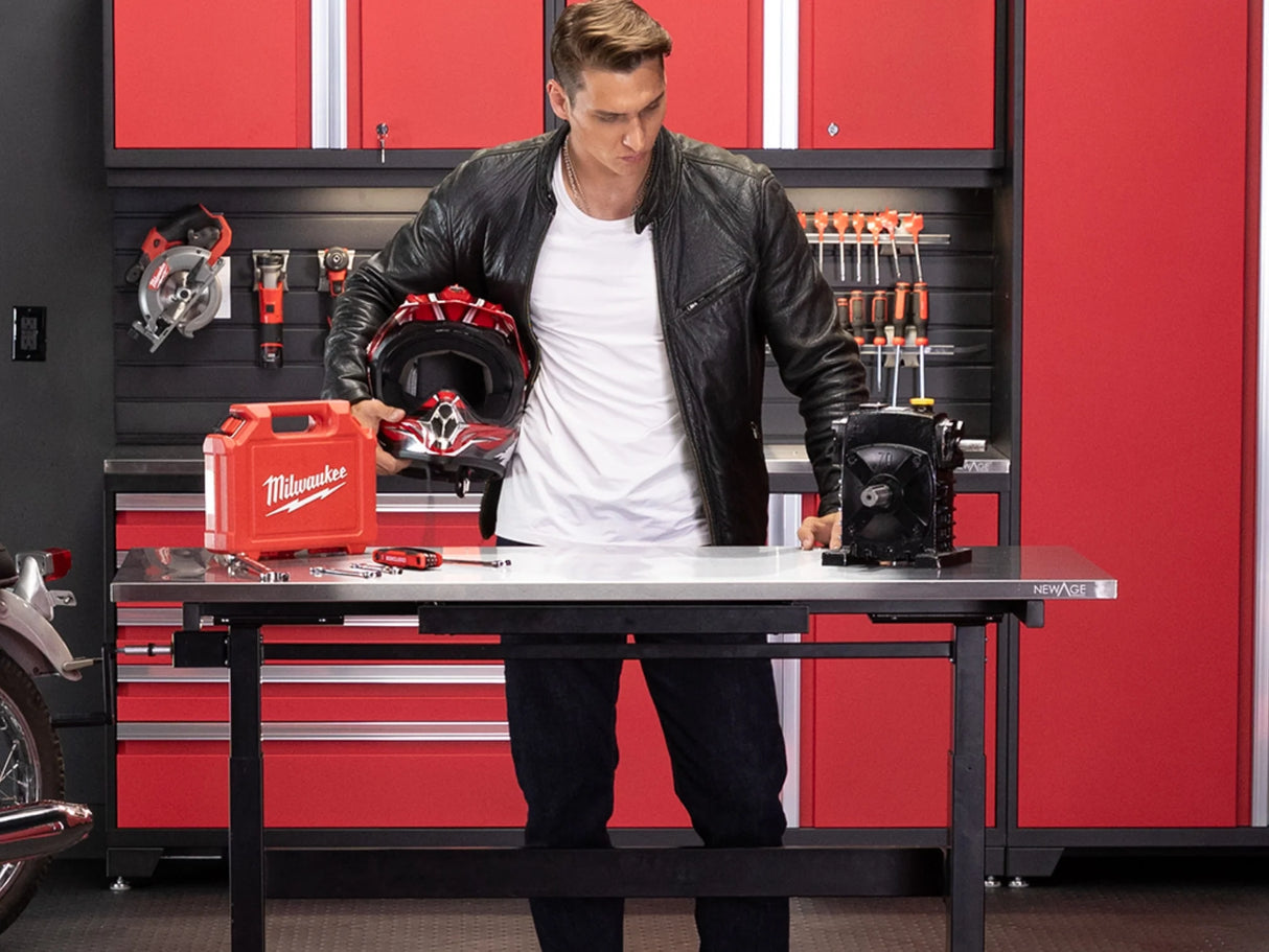 56 In. Manual Adjustable Height Worktable