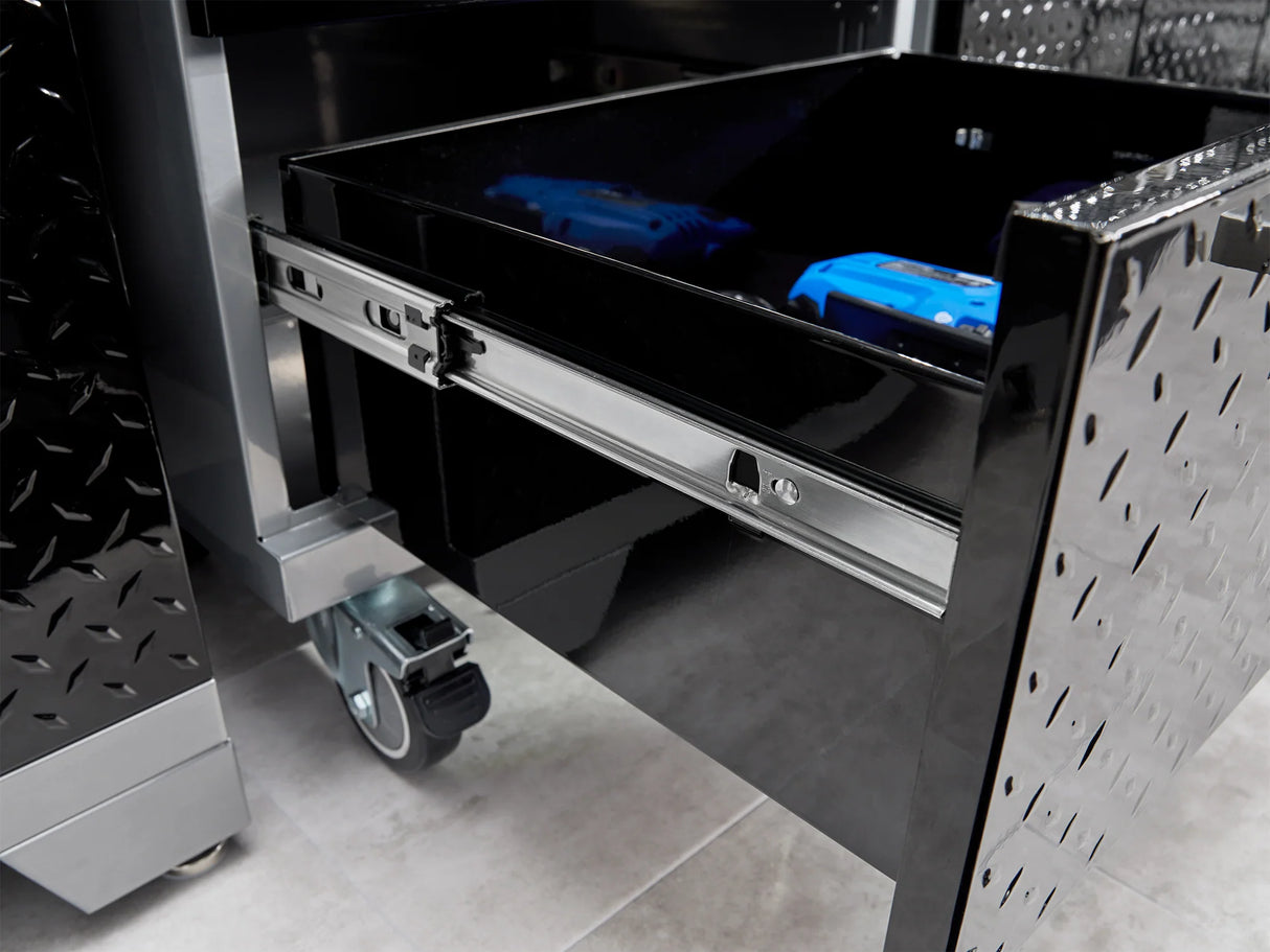 Performance Diamond Plate Limited Edition 7 Piece Cabinet Set with Tool, Base, Wall Cabinets, 30 In. Lockers and Worktop