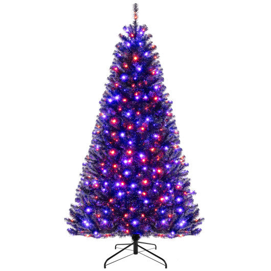 6/7/8 Feet Artificial Christmas Tree with 6 Lighting Modes and Spooky Sounds-8 ft