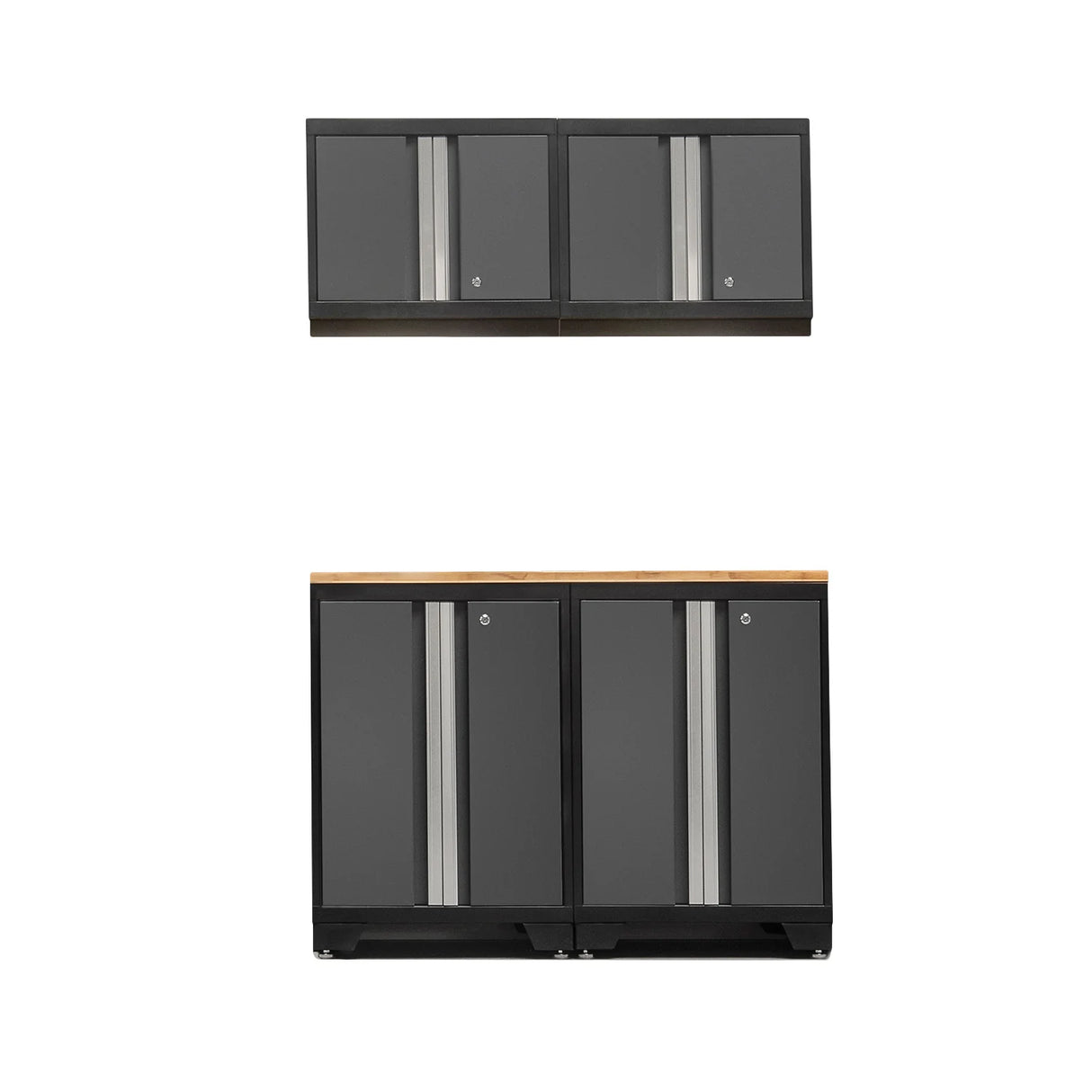 Bold Series 5 Piece Cabinet Set with Wall, Base Cabinet, and Worktop