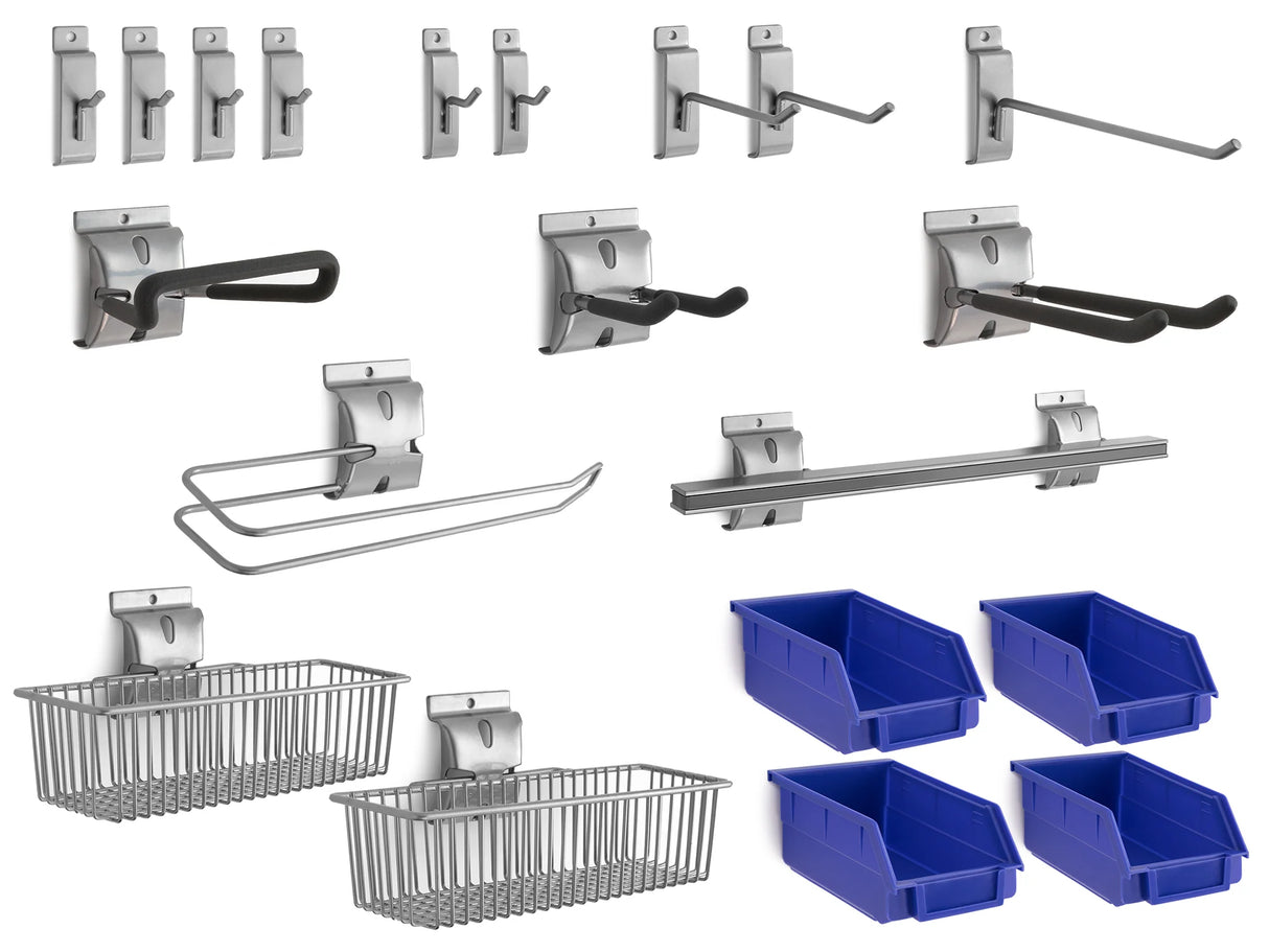 Steel Slatwall 20-Piece Accessory Kit