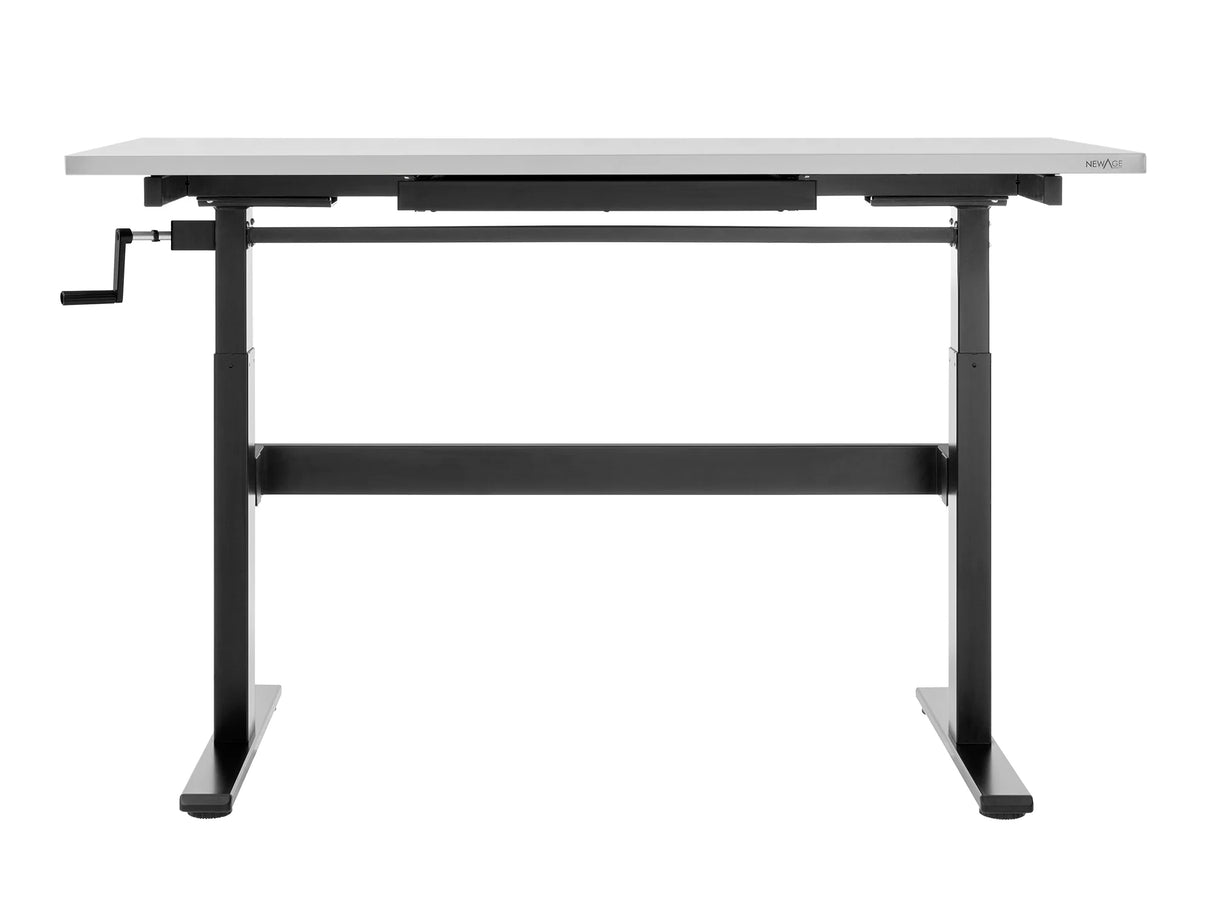 56 In. Manual Adjustable Height Worktable with Drawer
