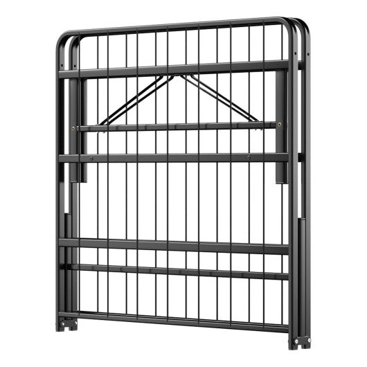 Twin/Full/Queen Size Foldable Metal Platform Bed with Tool-Free Assembly-Twin size