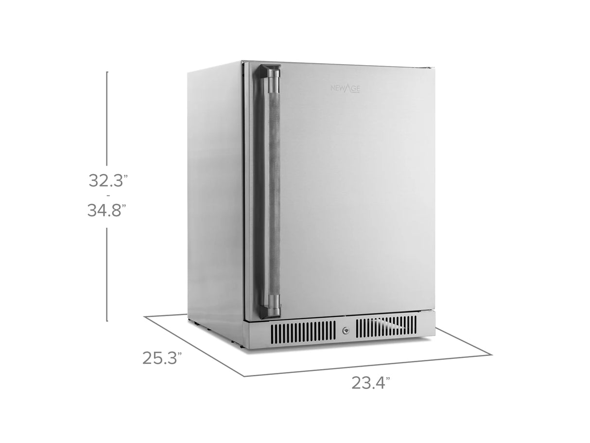 24 In. Under-Counter Fridge with Stainless Steel Door