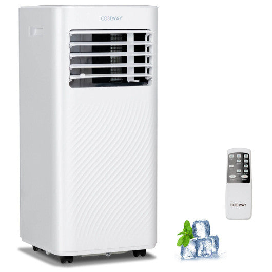 10000 BTU 4-in-1 Portable Air Conditioner with Dehumidifier and Sleep Mode-White