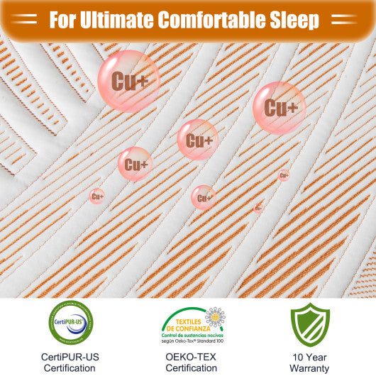 Bed Mattress Memory Foam Twin Size with Jacquard Cover for Adjustable Bed Base-8 inches