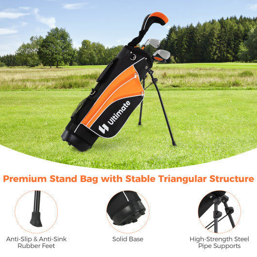 Complete Golf Club Set for Children Age 11-13-Orange