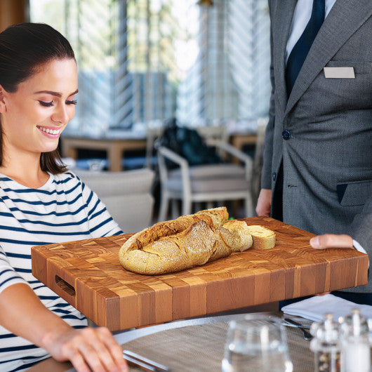 End Grain Cutting Board With Natural Waxes and Oils