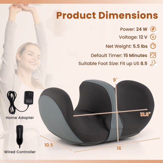 Foot and Calf Massager with Heat Gift for Women Men Mom Dad-Gray