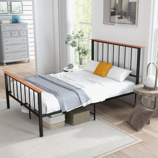 Bed Frame with Headboard and Footboard-Full Size