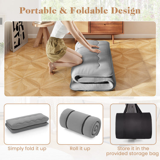 Futon Mattress with Washable Cover and Carry Bag-Full Size