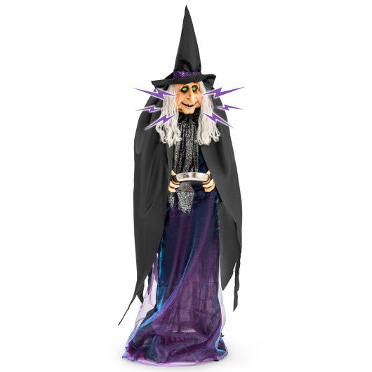 Giant Halloween Witch Decoration with LED Lights Widened Base Sound