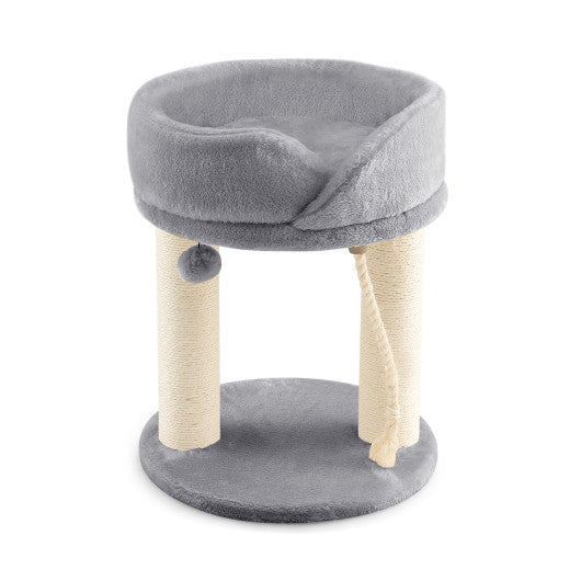 Cat Climbing Tree with Plush Perchs and Scratching Post-Gray
